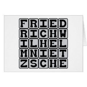 Friedrich Wilhelm Nietzsche, existentialist Hälsningskort