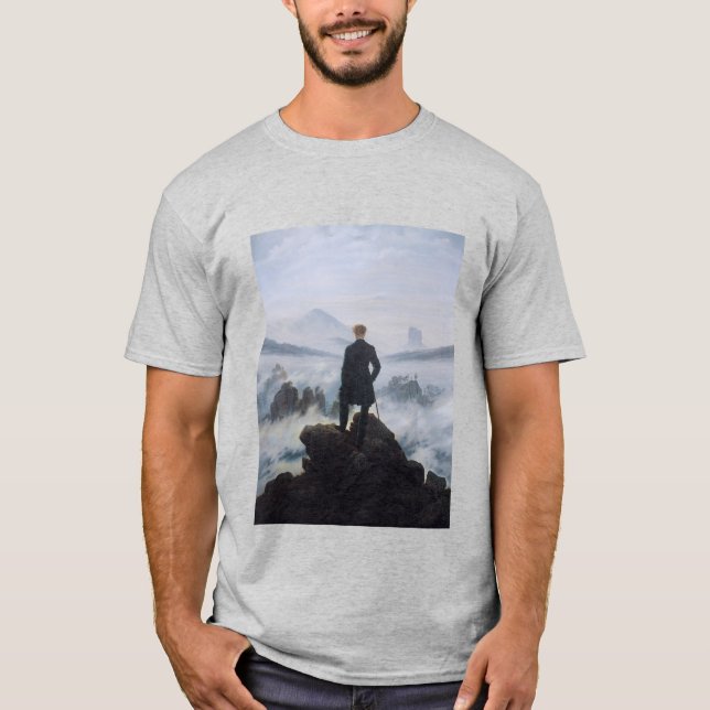 Friedrichs vandrare över dimhavet t shirt (Framsida)