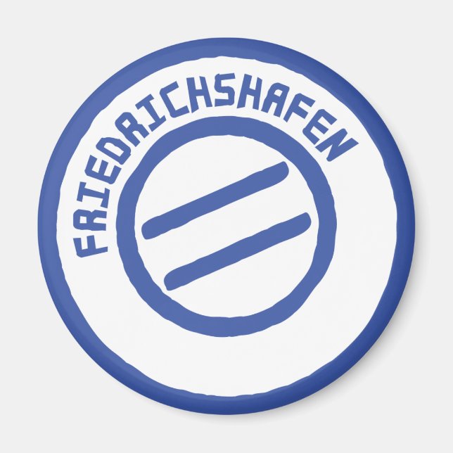 Friedrichshafen post stempel frimärke magnet (Framsidan)