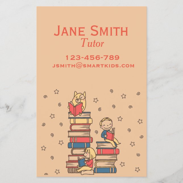 Frielance-läsare eller för barn för lärare flygblad (Framsidan)