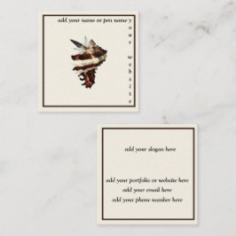 Frielansförfattare för bok med minimal estetisk es fyrkantigt visitkort