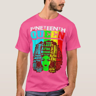 Frieletelfte drottningen Afro Melanin Black Girl M T Shirt