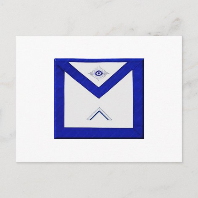 Friemason Mästarens Apron Vykort (Framsida)