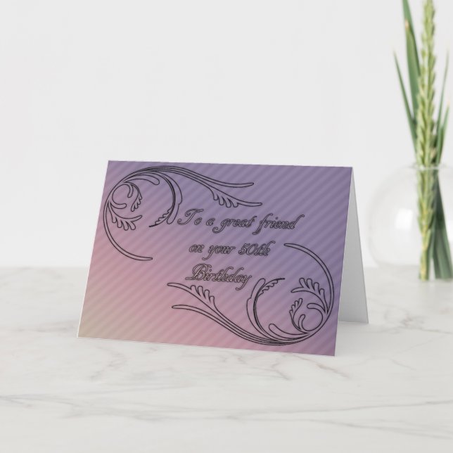 Friend 50:e födelsedagskort kort (Framsida)