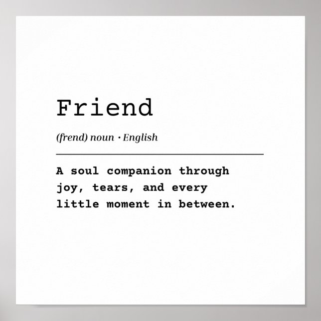 Friend - A Soul Assion Poster (Framsidan)