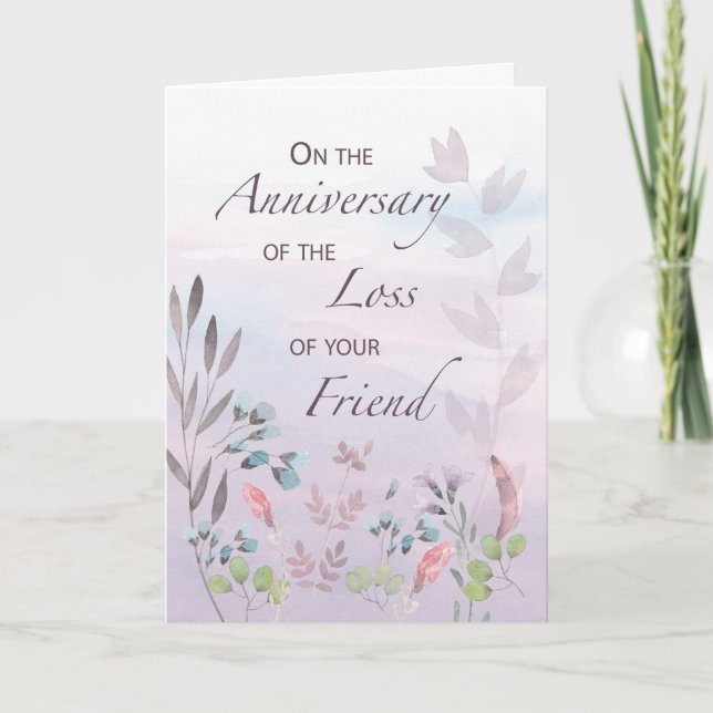 Friend-årsdagen för Blommigtar av förlorad vattenf Kort (Framsida)