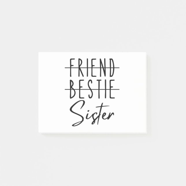 Friend Bestie Sister Post-it Block (Framsida)