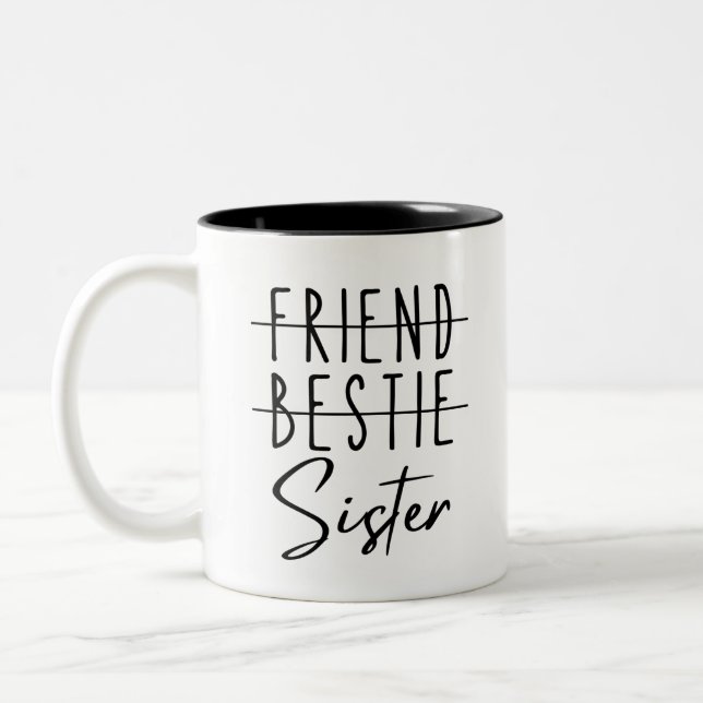 Friend Bestie Sister Två-Tonad Mugg (Vänster)