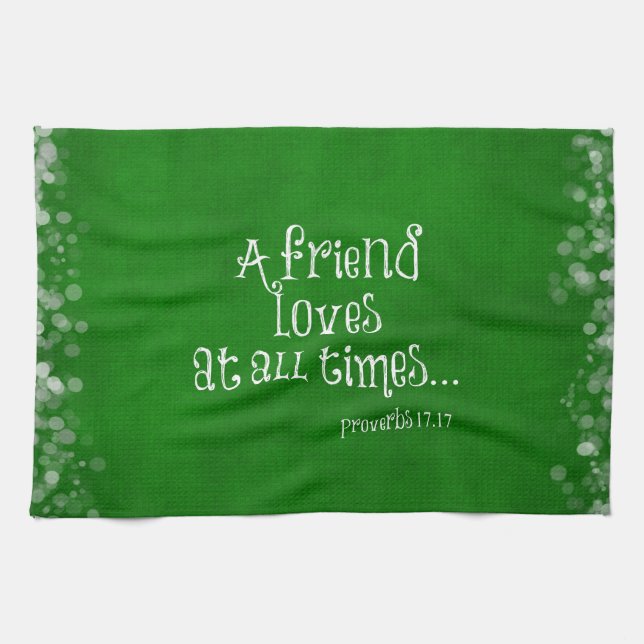 Friend Bible Verse Scripture Kökshandduk (Horisontell)