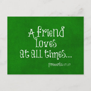 Friend Bible Verse Scripture Vykort