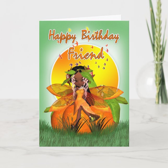 Friend Birthday Card - African American Kort (Framsida)