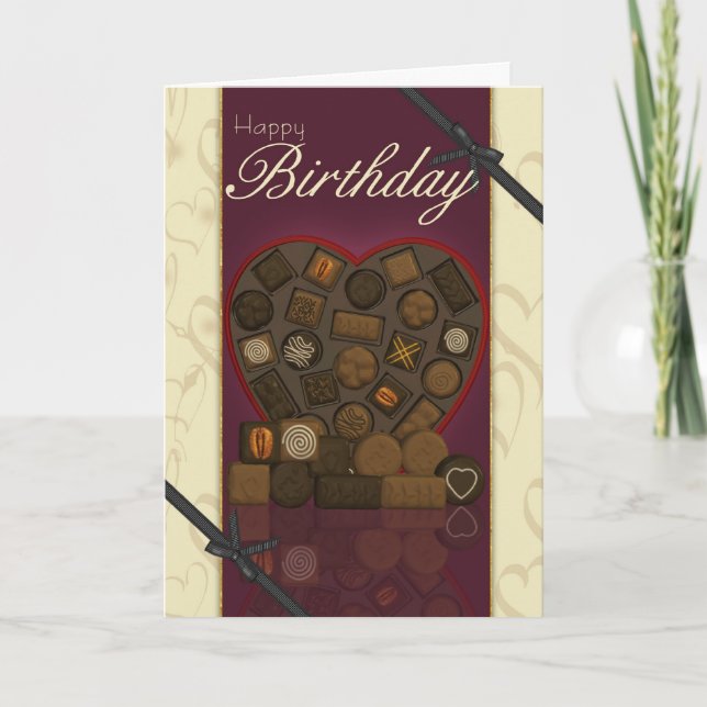 Friend Birthday Card - Chocolates Kort (Framsida)