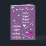 FRIEND BIRTHDAY CARD KORT<br><div class="desc">för att du ska få veta hur mycket du tänkor av dem och hur de finns i dina tankar på födelsedagen</div>