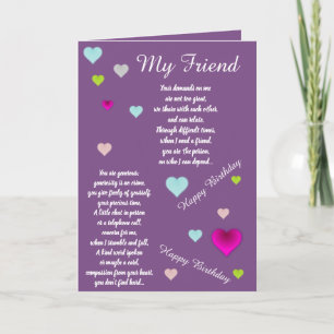 FRIEND BIRTHDAY CARD KORT