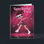 Friend Birthday Card - Tennis Kort<br><div class="desc">Friend Birthday Card - Tennis</div>