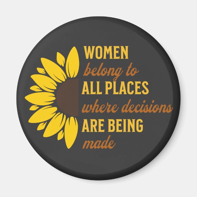 Friend Birthday Gift Feminist Solros Keepsaké Magnet (Framsidan)