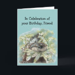 Friend Birthday Humor Cute Watercolor Otter Kort<br><div class="desc">Friend, Birthday Humor Cute Watercolor Otter Art Nature Animal</div>