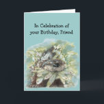 Friend Birthday Humor Cute Watercolor Otter Kort<br><div class="desc">Friend, Birthday Humor Cute Watercolor Otter Art Nature Animal</div>