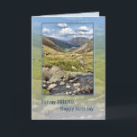 Friend Birthday med ett bergslandskap Kort<br><div class="desc">Ett vackert landskap att önska er vän en grattis på födelsedagen. En syn på det engelska distriktet Sjö.</div>