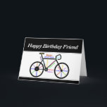Friend Birthday Motivational Bike Bicycle Cycling Kort<br><div class="desc">Motivational Bike ord-kort för din vän på hans födelsedag,  för pappa som kärlek,  Cycle,  Cycling,  Sport,  Hobby</div>