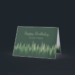 Friend Birthday Natature Therapy Forest Wilderness Kort<br><div class="desc">Elaken Shinrin-yoku,  som badade i skogsluften eller tog sig in i skogen genom våra sinnen. i själva verket bara i närvaro av träd,  blev 1982 en av hörnstenarna i den förebyggande hälsovården och läkningen inom den japanska medicinen. Koppla samman naturen och förbättra hälsan med de vetenskapliga rönen från skogsbad.</div>