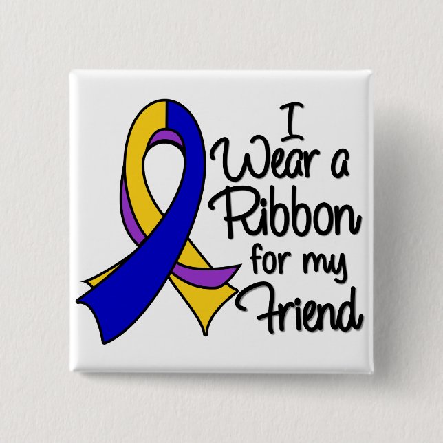Friend - Bladder Cancer Ribbon Knapp (Framsida)