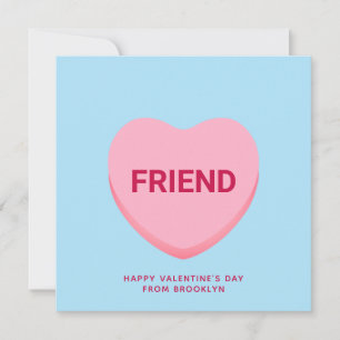 Friend Blue Conversation Hjärtat Valentindagen Kort
