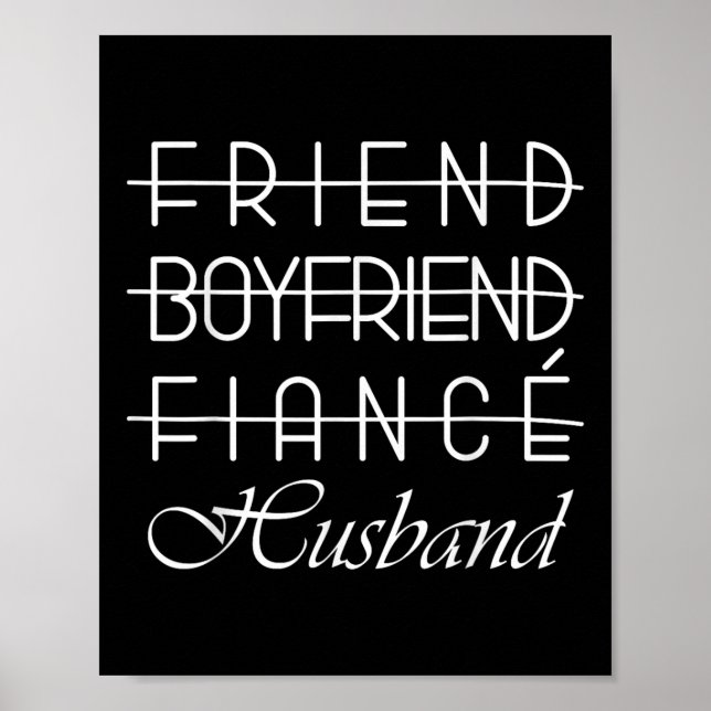 Friend, Boyvän, Fiance, Make Groom Bröllop Poster (Framsidan)