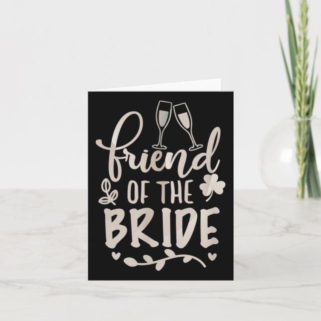 Friend Bride och Groom Tees Bröllop-årsdagen Kort (Framsida)