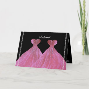 FRIEND Bridesmaid Inbjudan-Sparkly ROSA GOwen Inbjudan