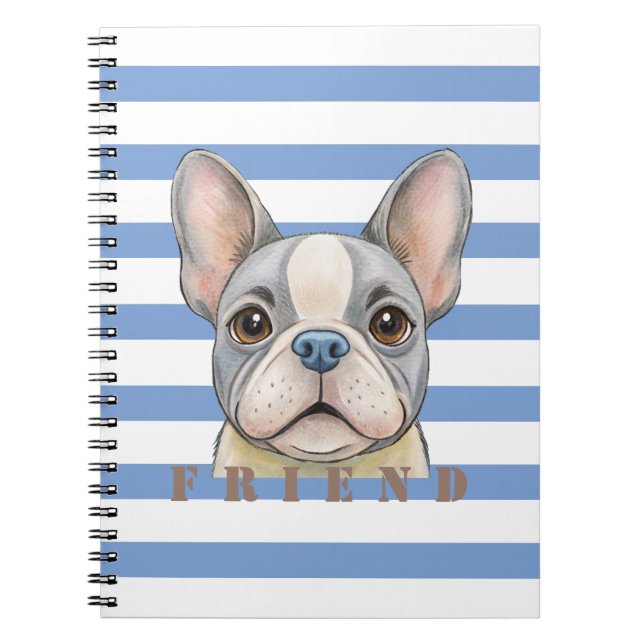 Friend Bulldog Anteckningsbok (Framsidan)
