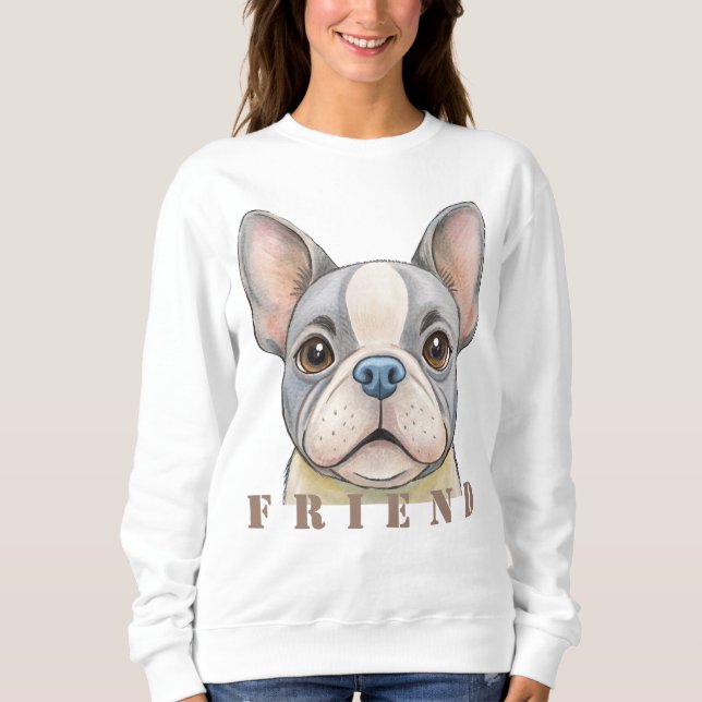 Friend Bulldog T Shirt (Framsida)
