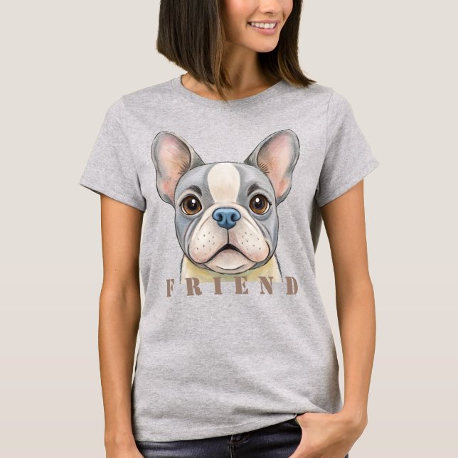 Friend Bulldog T Shirt (Framsida)