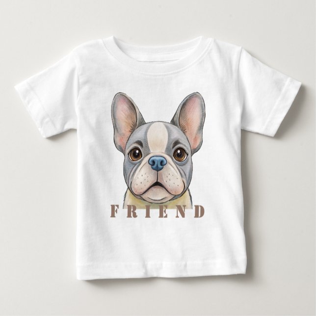 Friend Bulldog T Shirt (Framsida)