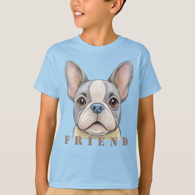 Friend Bulldog T Shirt (Framsida)