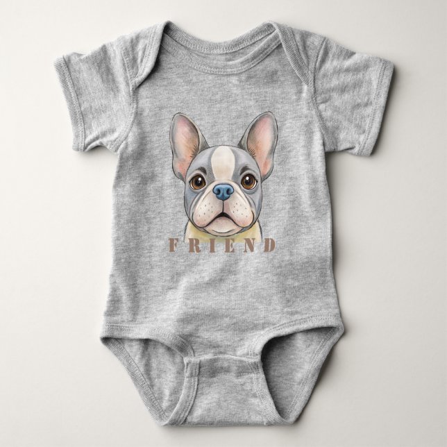 Friend Bulldog T Shirt (Framsida)