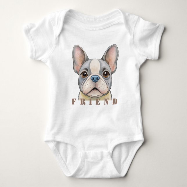 Friend Bulldog T Shirt (Framsida)