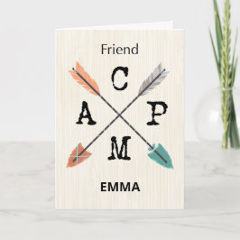 Friend Camp Personalize Namn-pilar Kort