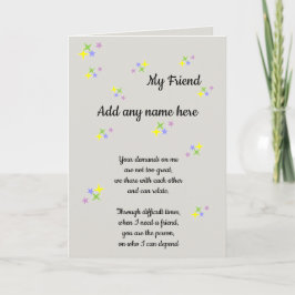 FRIEND CARD KORT