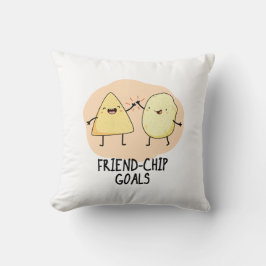 Friend-Chip Goals Funny Chip Pun Kudde