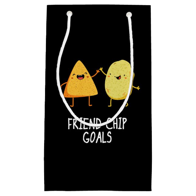 Friend-Chip Goals Funny Chip Pun Mörk BG (Framsidan)