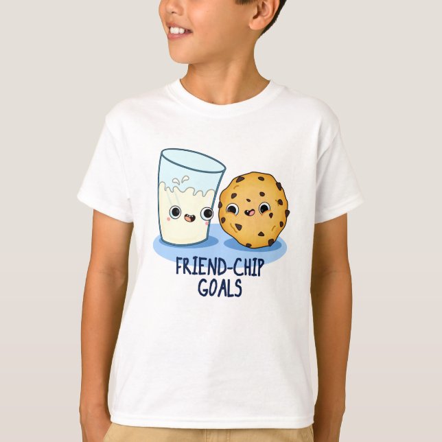Friend-Chip Goals Funny Food Chip Pun T Shirt (Framsida)