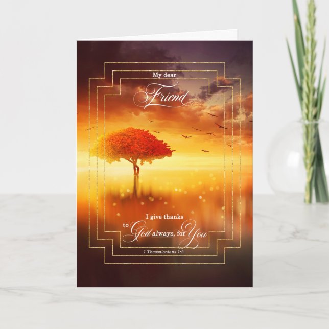 Friend Christian Thessalonians Tack Kort (Framsida)