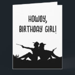 FRIEND COWGIRLS VILDA WESTERN BIRTHDAY GREETARD CA KORT<br><div class="desc">COWGIRLS BIRTHDAY CARD. INSIDLÄSNINGAR: HA EN VILD VILDA WESTERN KINDA BIRTHDAY!</div>