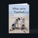 Friend Cute Hundar Humor Kort<br><div class="desc">De här två söta hundar är här för att önska er Grattis på födelsedagen och ge er vän ett leende. När vi är tillsammans är världen inte så RUFF</div>