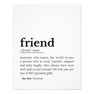 Friend Definition - hörlfilt Fototryck