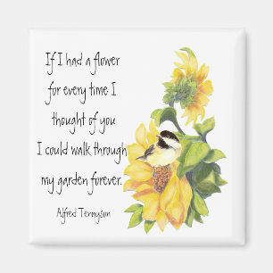 Friend Dikt with Chickadee & Sunsun Garden Magnet