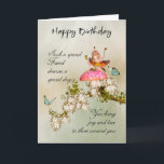 Friend Fairy Birday Card med Blommar Kort<br><div class="desc">Friend Fairy Birday Card med Blommar</div>