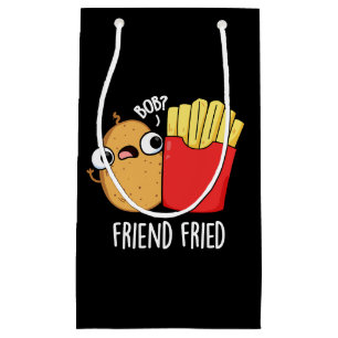 Friend Fried Fransk Fries Pun Mörk BG