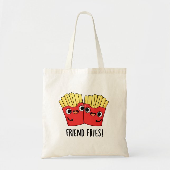 Friend Fries Funny BFF Pun Tygkasse (Framsidan)